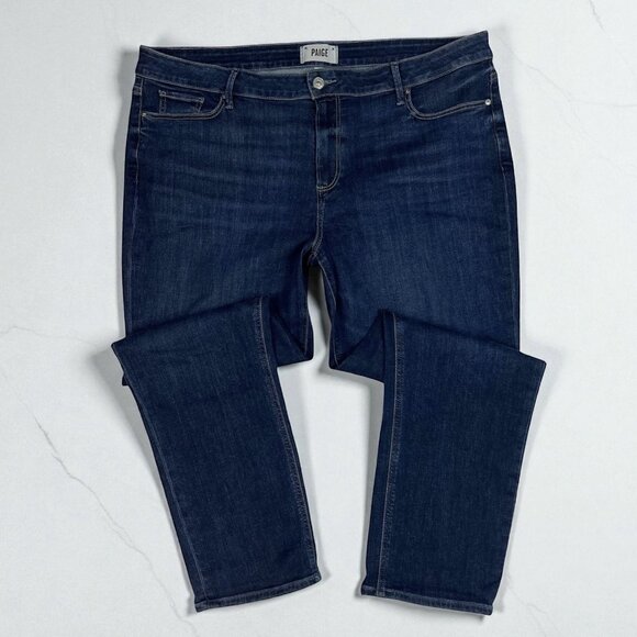 PAIGE Brigitte Boyfriend Skinny Jeans Size 34 Waist First Date Transcend Denim - Picture 1 of 12